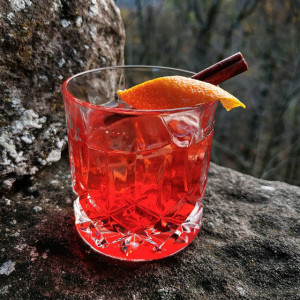 Der Cocktail "The Cinnamon Teqroni"